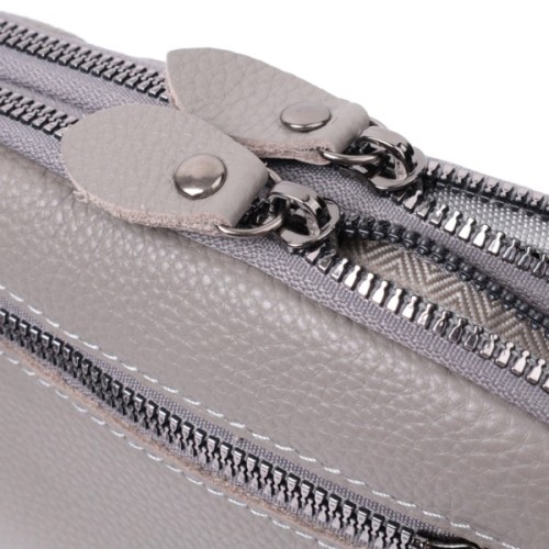 Сумка Vintage З натуральної шкіри Сіра (22810)