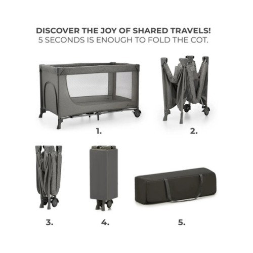 Дитячий манеж Kinderkraft Joy 2 Dark Grey (5902533925117)