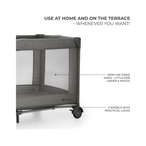 Дитячий манеж Kinderkraft Joy 2 Dark Grey (5902533925117)