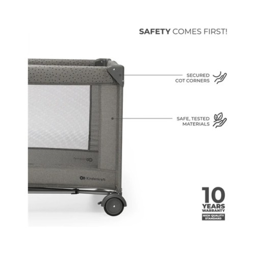 Дитячий манеж Kinderkraft Joy 2 Dark Grey (5902533925117)