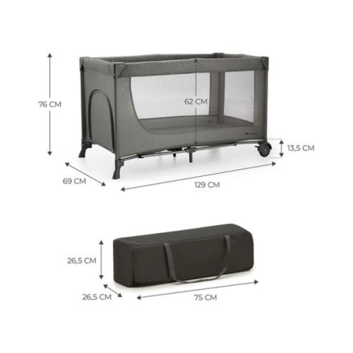 Дитячий манеж Kinderkraft Joy 2 Dark Grey (5902533925117)