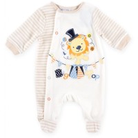 Чоловічок дитячий Luvena Fortuna велюровий з левом бежевий (EAD2526.6-9)