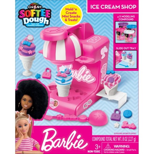 Набір для творчості Cra-Z-Art Barbie Тісто для ліплення, Магазин морозива з формами, набір 8 од (34040CRA)
