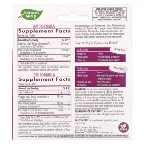 Вітамін Nature's Way Жіноче здоров'я при менопаузі, день/ніч, AM/PM Menopause Formul (EMT-07206)