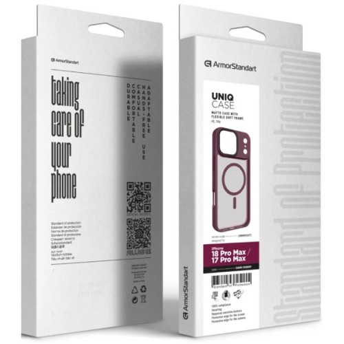 Чохол до мобільного телефона Armorstandart Uniq MagCase Apple iPhone 18 Pro Max / 17 Pro Max Dark Cherry (ARM92327)