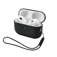 Чохол для навушників Armorstandart Silicone Case with straps For Apple AirPods Pro 3 Black (ARM91276)