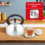 Чайник для плит Tefal Duetto+ зі свистком 2.5 л чорний/сталевий (N4210310)