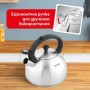 Чайник для плит Tefal Duetto+ зі свистком 2.5 л чорний/сталевий (N4210310)