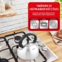 Чайник для плит Tefal Duetto+ зі свистком 2.5 л чорний/сталевий (N4210310)