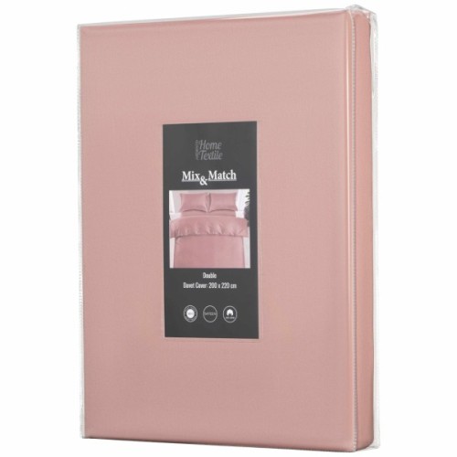 Підковдра Ardesto Mix&Match Premium 100% бавовна, сатин рожевий світлий 200х220 см (ART2022DVU)