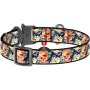 Нашийник для тварин WAUDOG Nylon з QR паспортом "Гламурні черепа" металічна пряжка-фастекс XXL (4535-0052)