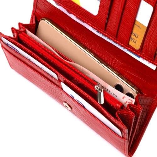 Гаманець Canpellini З натуральної шкіри Червоний (21709)