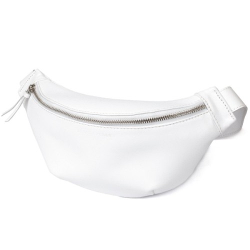 Сумка Grande Pelle Шкіряна на пояс Біла (11356)