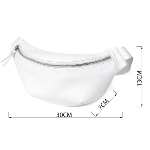 Сумка Grande Pelle Шкіряна на пояс Біла (11356)