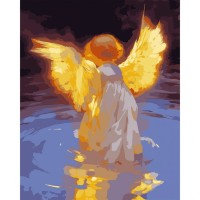 Картина по номерам Santi Сяючий янгол, 40*50 см, LED підсвітка (955081)