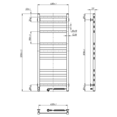 Сушарка для рушників Navin Авангард 480x1200 (12-228055-4812)