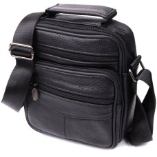 Сумка Vintage З натуральної шкіри Чорна (22864)