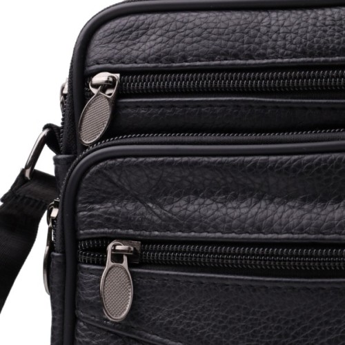 Сумка Vintage З натуральної шкіри Чорна (22864)