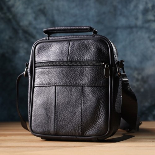 Сумка Vintage З натуральної шкіри Чорна (22864)