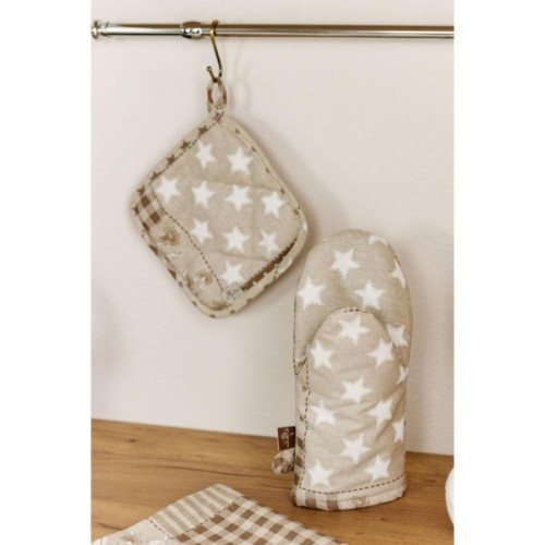 Кухонна прихватка Прованс Печворк беж Господиня 20х20 см (031496)