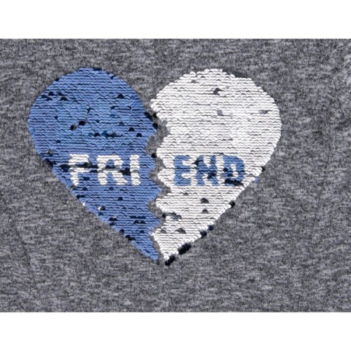 Кофта дитяча Breeze з аплікацією з паєток "BEST" (1257_1-116G-gray blue)