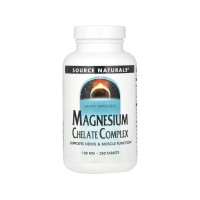 Мінерали Source Naturals Магній Хелат, 100 мг, Magnesium Chelate Complex, 250 таблеток (SNS-00318)