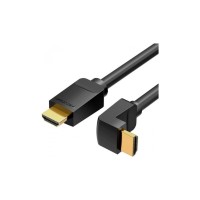 Кабель мультимедійний HDMI M to HDMI M 1.5m V2.0 4K60Hz 90° corner PVC black Vention (AARBG)