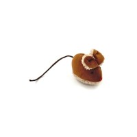 Іграшка для котів Hippie Pet Мишка вушка-бантик коричнева 6.5 см (HIPCT2304064RU)