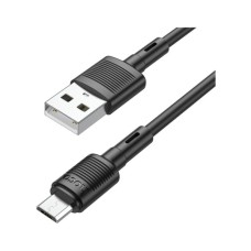 Дата кабель USB 2.0 AM to Micro 5P 1.0m 2.4A PVC X83 black HOCO (6931474770882)