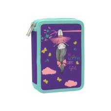 Пенал Cool For School 2 відділення з відворотами Фіолетовий (CF87279)