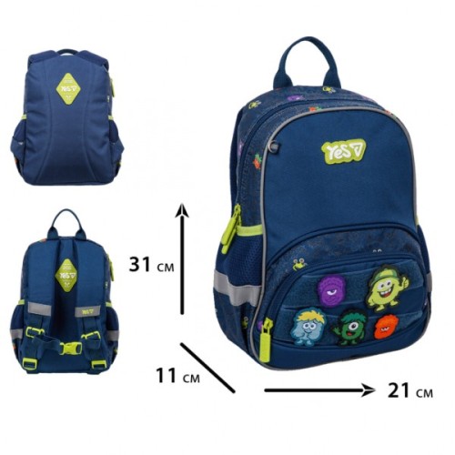 Рюкзак дитячий Yes Monsters K-34XS (550447)