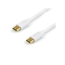 Дата кабель USB-C to USB-C 0.8m 60W 3A QC 3.0 white Atcom (AT-C08)