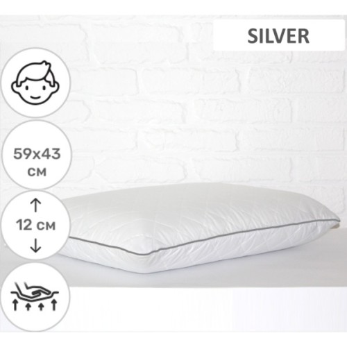 Подушка MirSon ортопедична 6062 Steep Line Silver Men 59х43х12 (2200003261875)