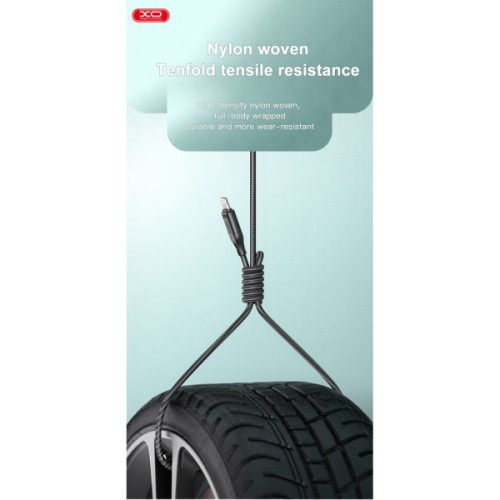 Дата кабель USB-C to Lightning 1.0m 27W braided XO (NBQ236A_White)