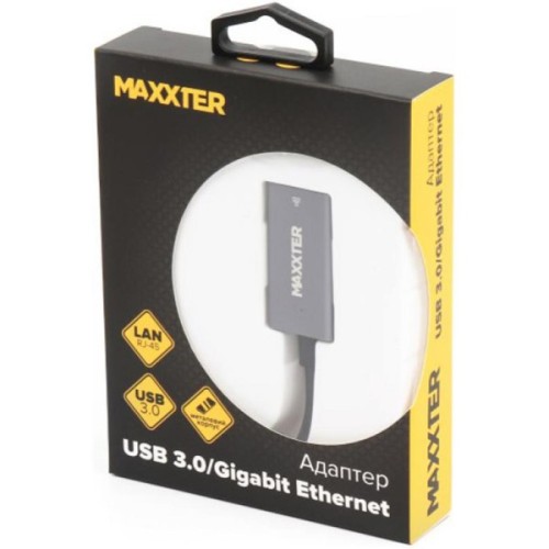 Адаптер USB 2.0 AM to RJ45 Ethernet 1000Mbps Maxxter (NEA-U3-01)