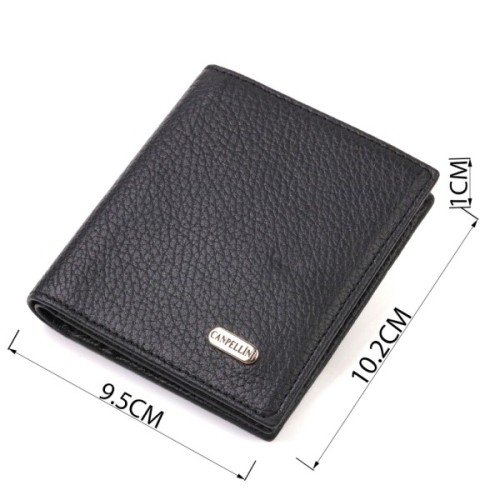 Портмоне Canpellini З натуральної шкіри Чорне (21742)