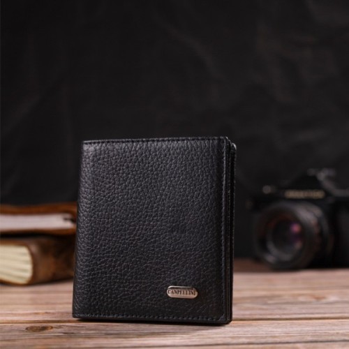 Портмоне Canpellini З натуральної шкіри Чорне (21742)