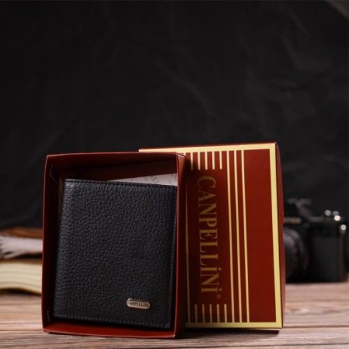 Портмоне Canpellini З натуральної шкіри Чорне (21742)