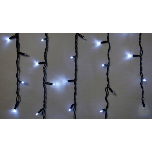 Гірлянда Delux Icicle 75LED 2x0.7m білий/чорний IP44 EN (90016589)