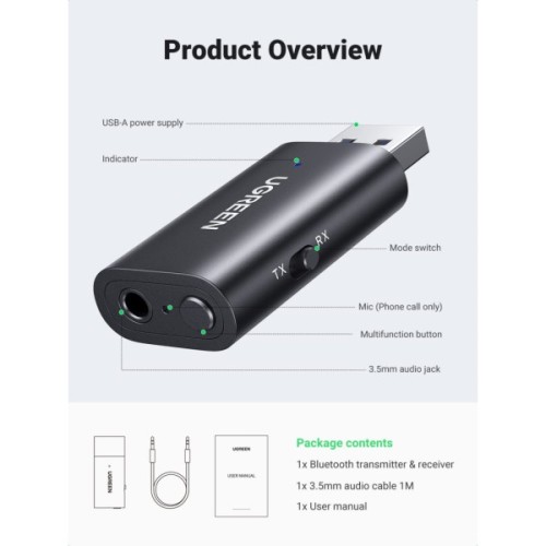 Bluetooth-адаптер Ugreen CM523 (60300)