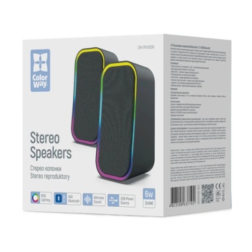 Акустична система ColorWay Aura 2.0 USB/Bluetooth Gray (CW-SPU02GR)