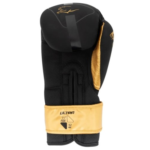 Боксерські рукавички PowerPlay 3024 Ultra Mat Чорно-Золоті 8 унцій (PP_3024_8oz_Bl/Gold)