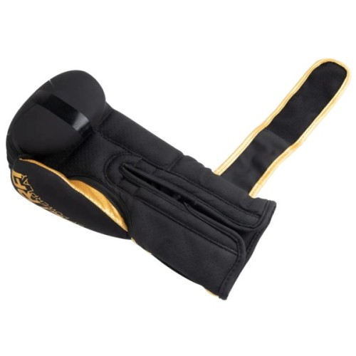 Боксерські рукавички PowerPlay 3024 Ultra Mat Чорно-Золоті 8 унцій (PP_3024_8oz_Bl/Gold)