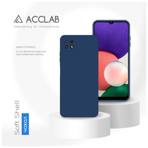 Чохол до мобільного телефона ACCLAB SoftShell Samsung Galaxy A22 5G Blue (1283126557262)