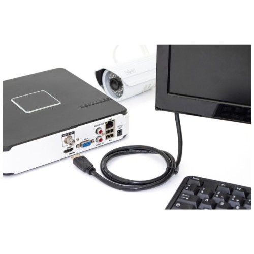 Кабель мультимедійний HDMI M to HDMI M 5.0m 4K60Hz Ethernet black Digitus (DK-330123-050-S)