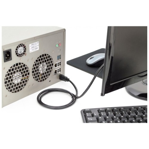 Кабель мультимедійний HDMI M to HDMI M 5.0m 4K60Hz Ethernet black Digitus (DK-330123-050-S)