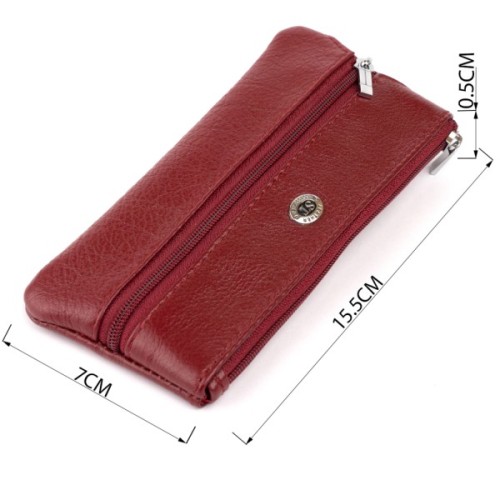 Ключниця кишенькова ST Leather Бордовий (19352)