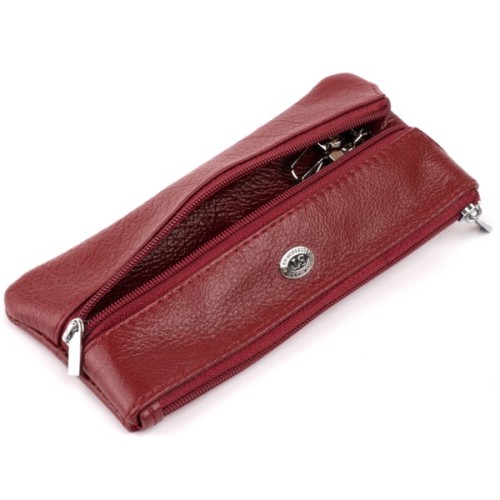 Ключниця кишенькова ST Leather Бордовий (19352)