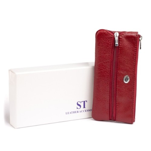 Ключниця кишенькова ST Leather Бордовий (19352)