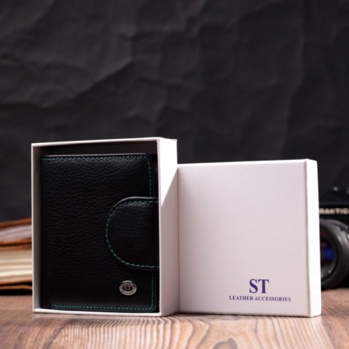 Гаманець ST Leather Шкіряний Чорний (19454)